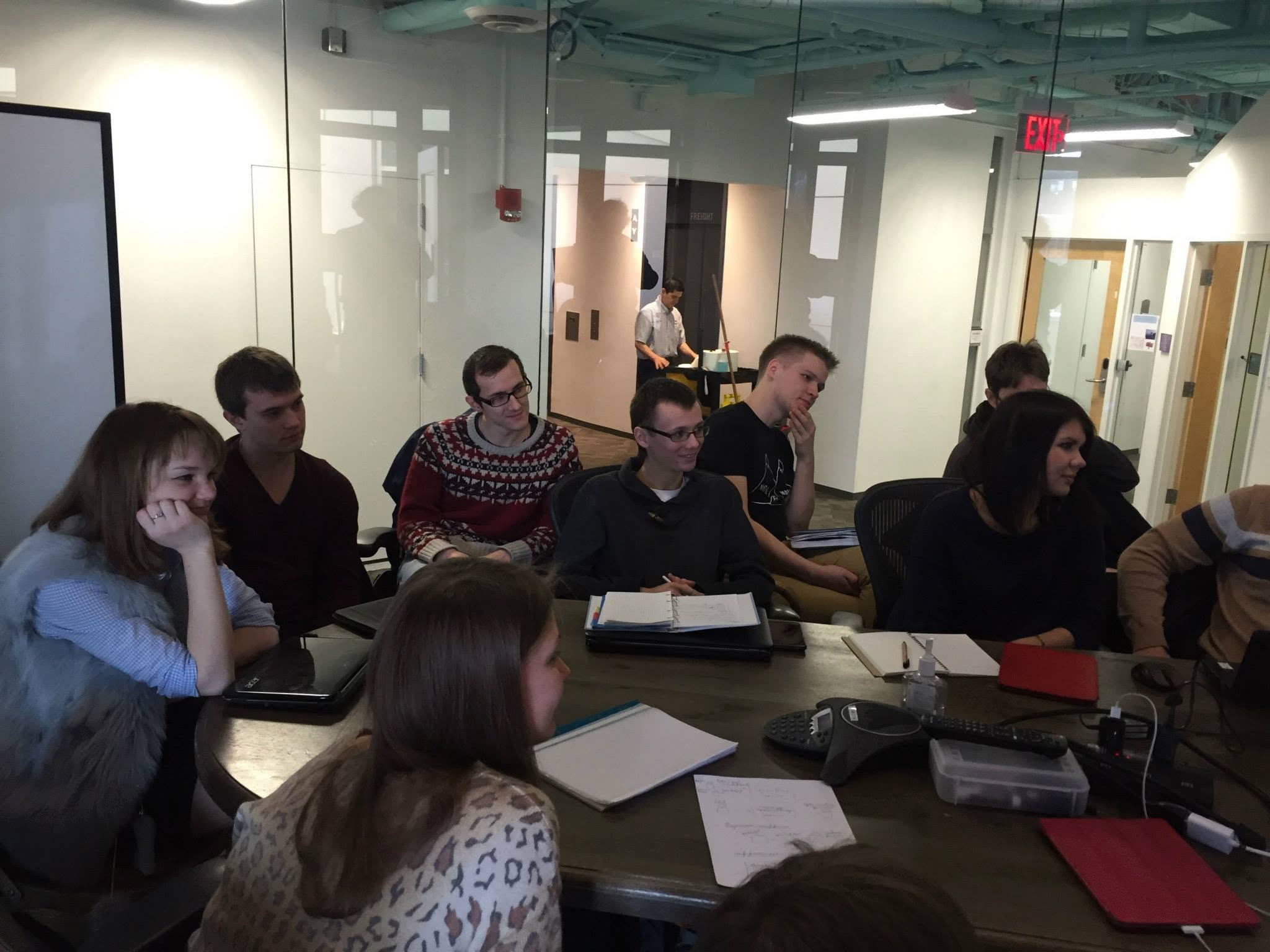 Participants collaborating in a classroom workshop